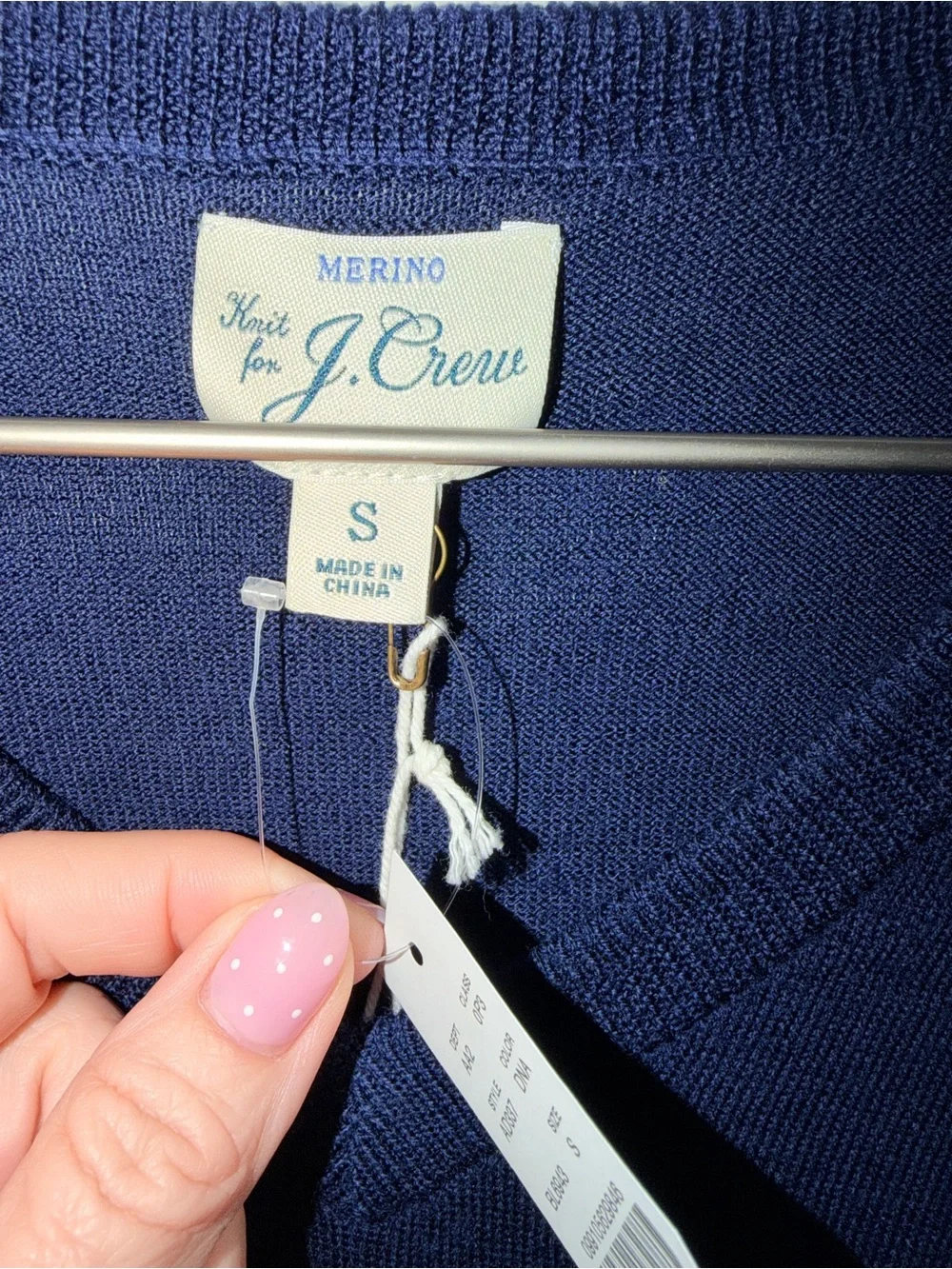 J. Crew Men's V-Neck Sweater in Navy